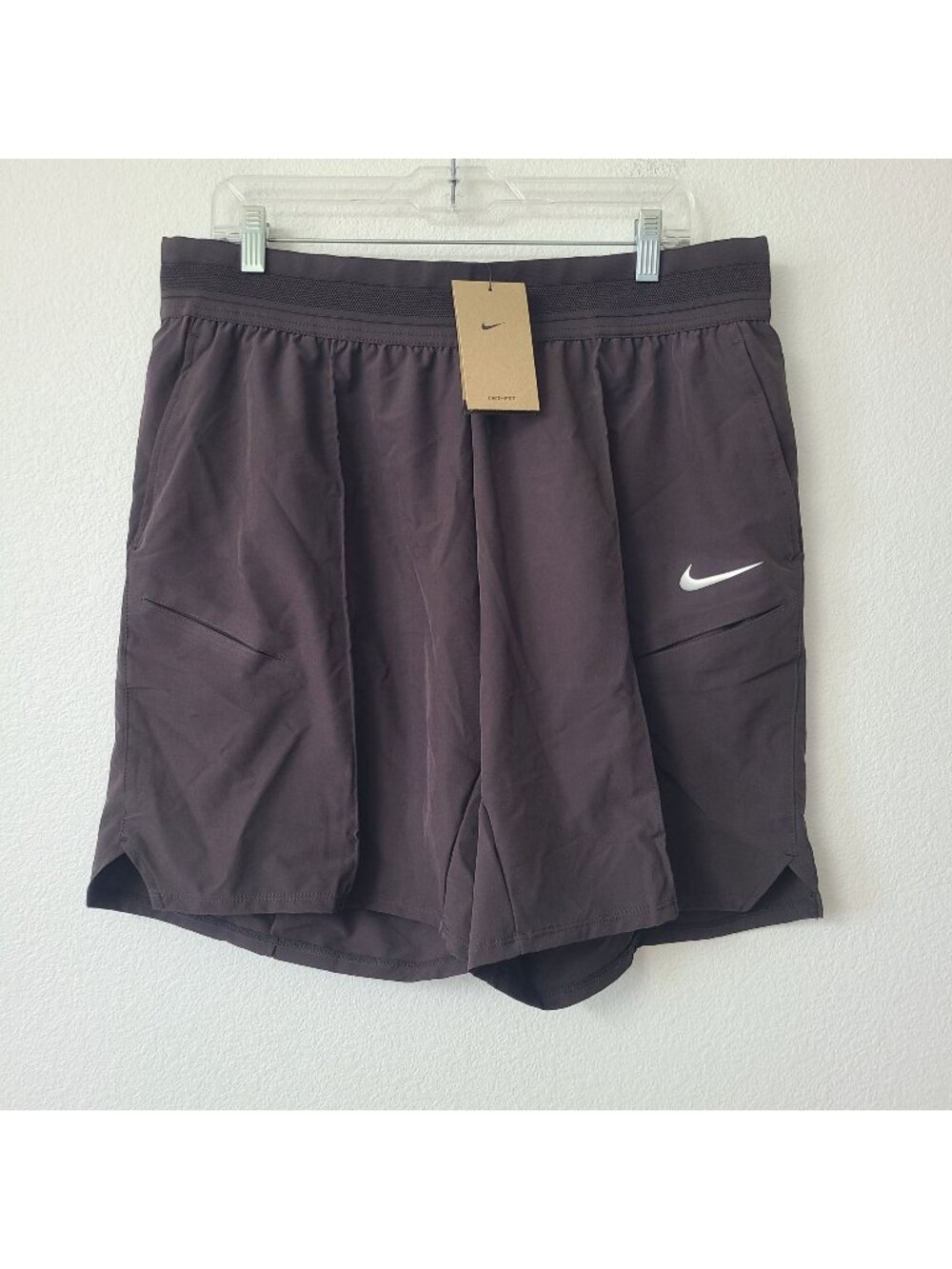 Nike Dri-Fit Court Tennis Shorts HV6899-220 Size XL Brown